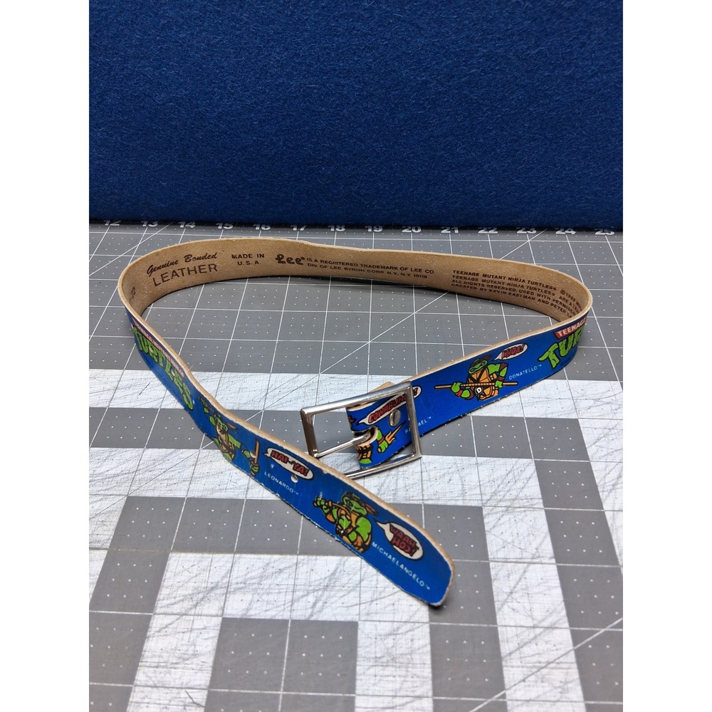 Lee Teenage Mutant Ninja Turtles 20-22 Belt Blue 1988 Mirage Studios USA Made